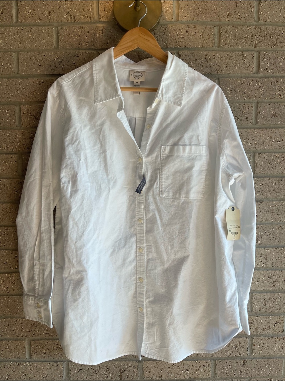 St. John's Bay White Button-Down Oxford Shirt